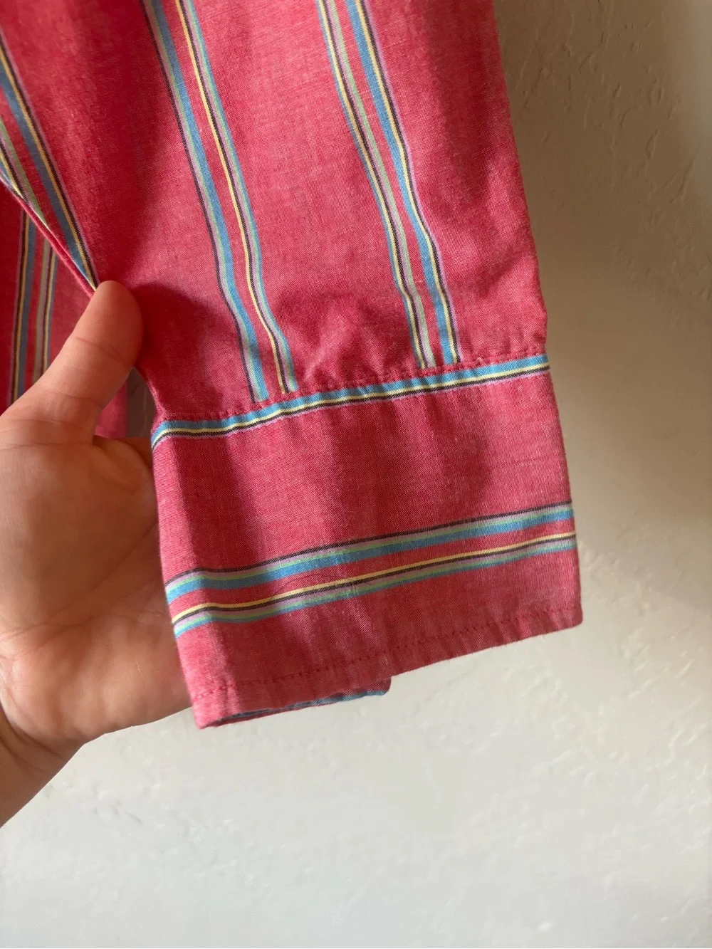 Wrangler Red Striped Casual Button Down Shirt